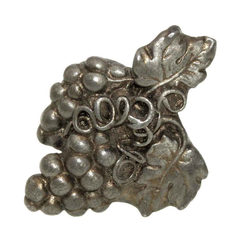Anne at Home Grape Cluster Left Pewter with Bronze Wash 2 Cabinet Knob 328-132