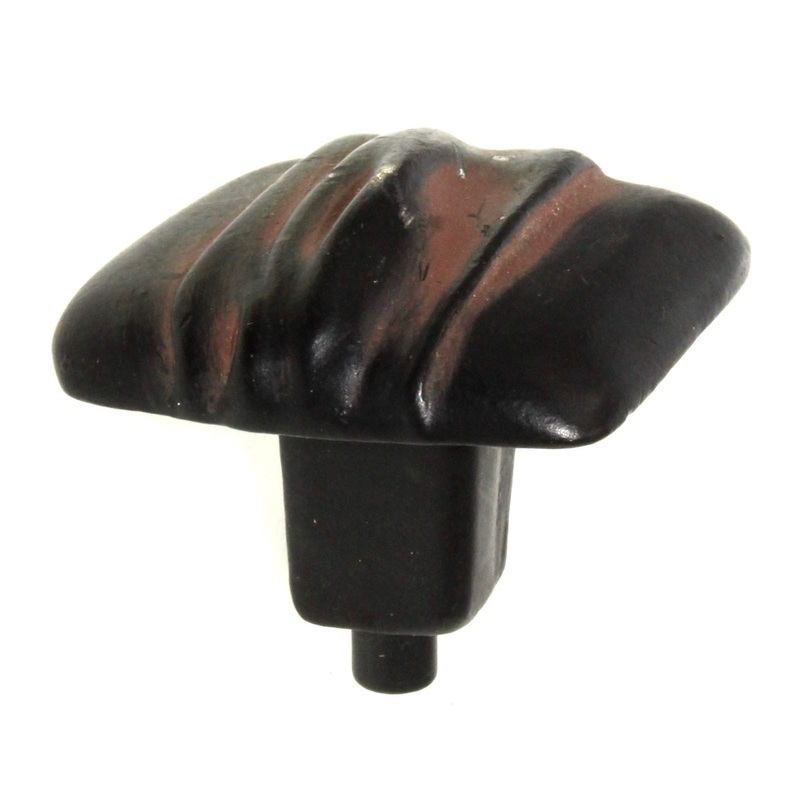 Anne at Home Hannah Square 1 1/4 Cabinet Knob Black Terra Cotta Wash 257-730
