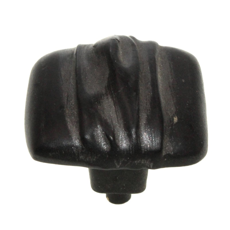 Anne at Home Hannah Square 1 1/4 Cabinet Knob Black with Steel Wash 257-739