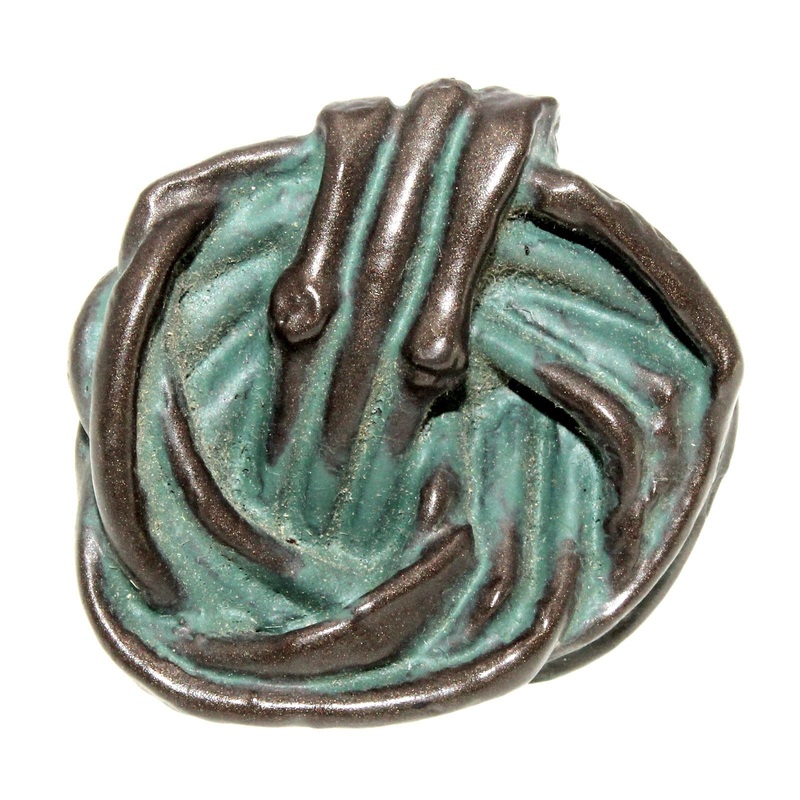 Anne at Home Nature Cottage Vine 1 1/2 Knob Bronze with Verde Wash 223-234