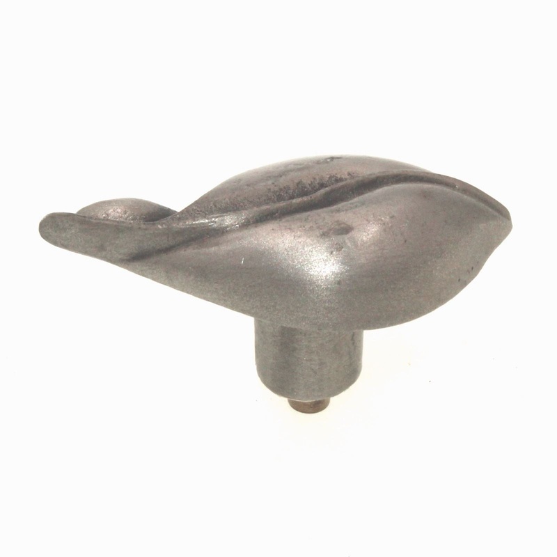 Anne at Home Nature Vermont Right 2 Leaf Cabinet Knob Satin Pewter 706-20