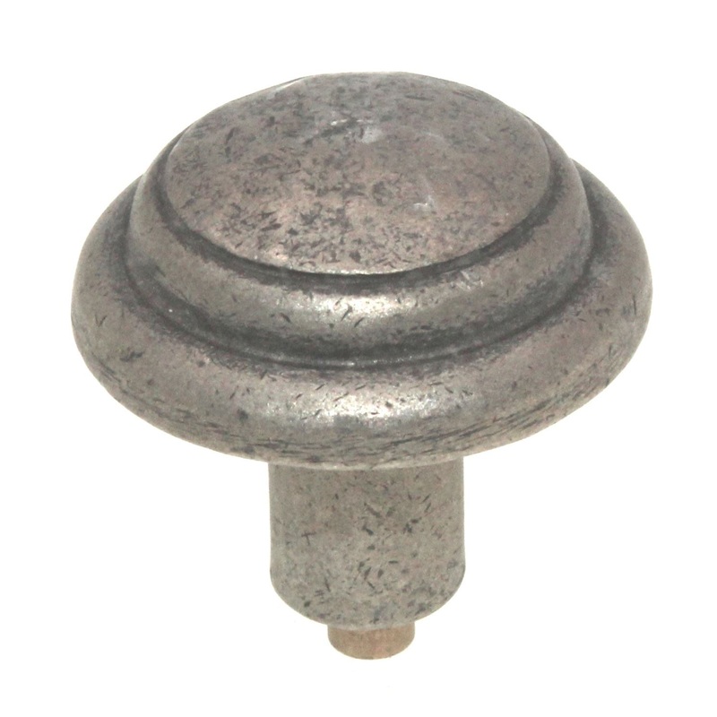 Anne at Home Nomad Rustic Hammered 1 1/4 Cabinet Knob Pewter Matte 274-1