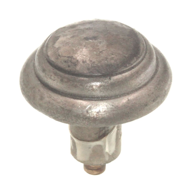 Anne at Home Nomad Rustic Hammered 1 1/4 Cabinet Knob Satin Pewter 274-20
