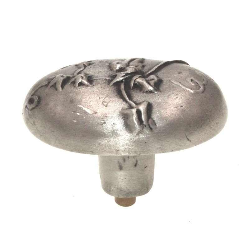 Anne at Home Ornamental English Ivy 1 3/4 Cabinet Knob Satin Pewter 239-20