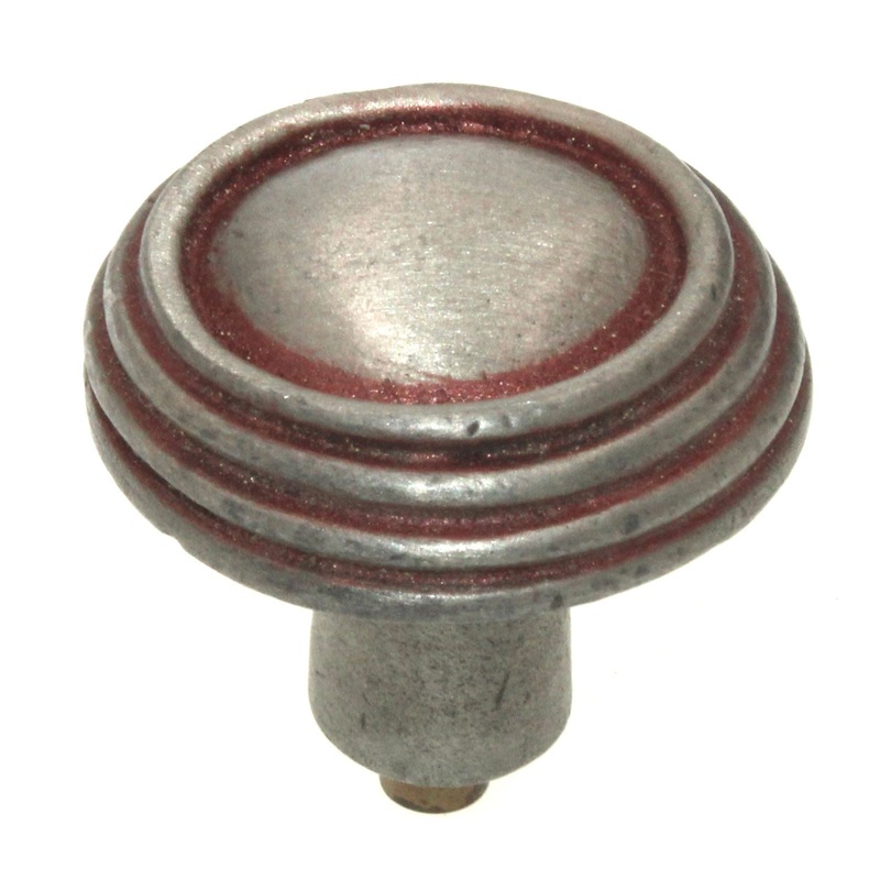 Anne at Home Rustic Sonnet 1 1/4 Cabinet Knob Pewter with Copper Wash 1302-133