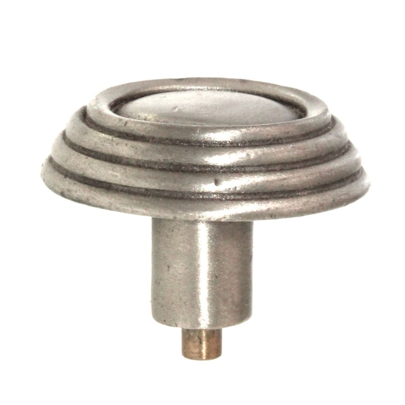 Anne at Home Rustic Sonnet 1 5/8 Ringed Cabinet Knob Satin Pewter 1312-20