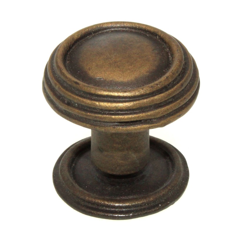 Anne at Home Rustic Sonnet Large 1 1/4 Ringed Cabinet Knob Bronze Rubbed 1302-3
