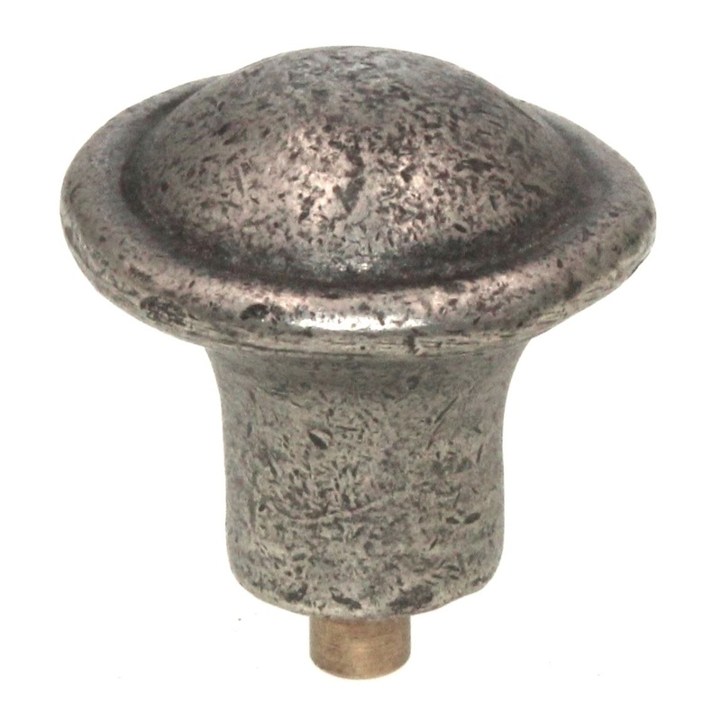 Anne at Home Une Grande Button 1 1/8 Artisan Cabinet Knob Pewter Matte 1045-1