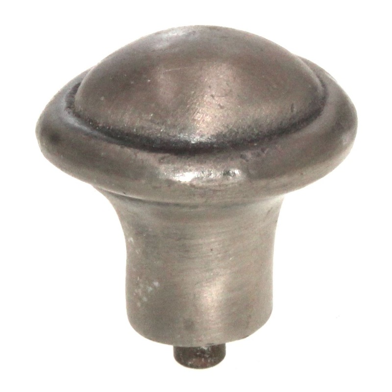 Anne at Home Une Grande Button 1 1/8 Artisan Cabinet Knob Satin Pewter 1045-20