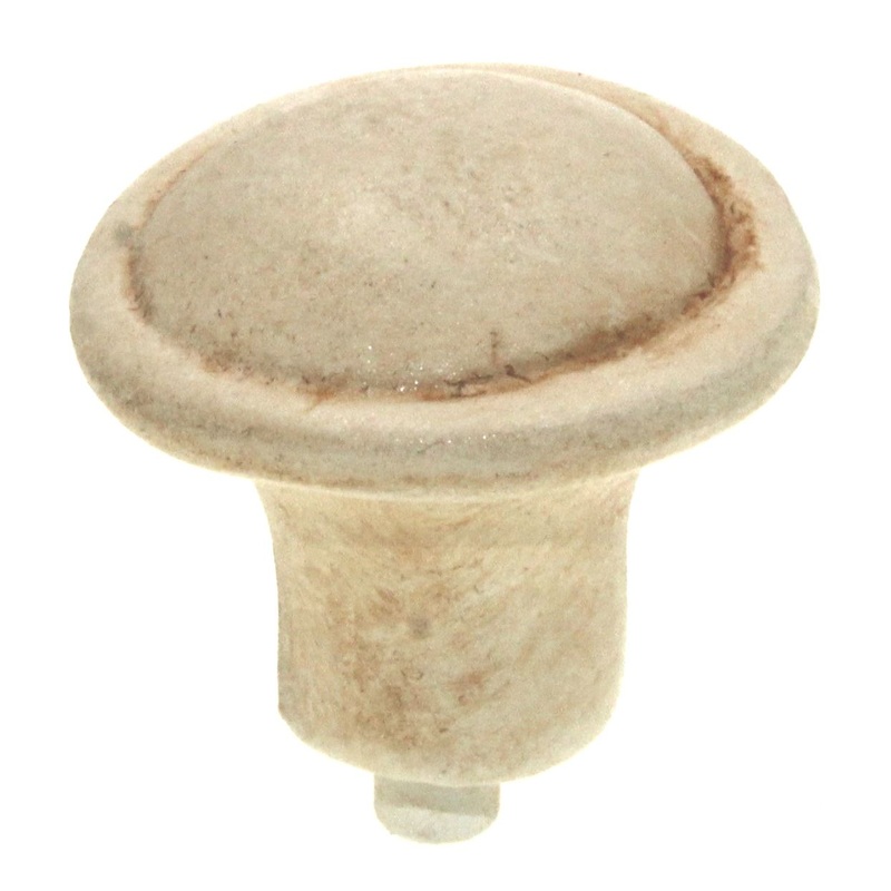 Anne at Home Une Grande Button 1 1/8 Cabinet Knob Weathered White 1045-17