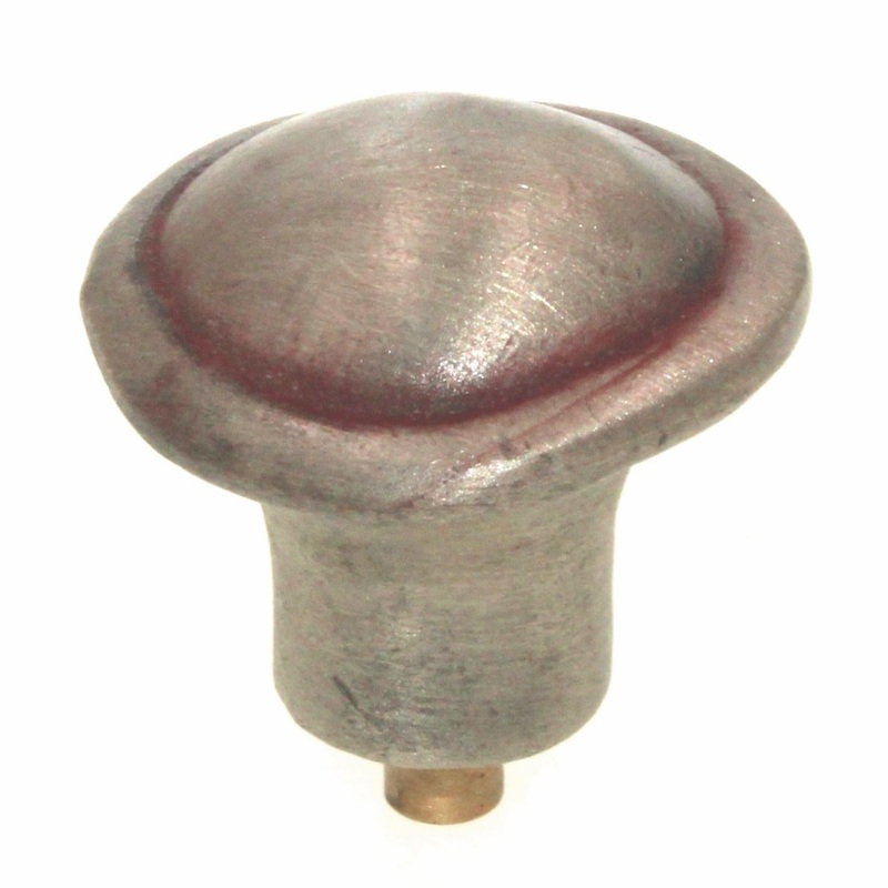 Anne at Home Une Grande Button 1 1/8 Knob Pewter with Copper Wash 1045-133