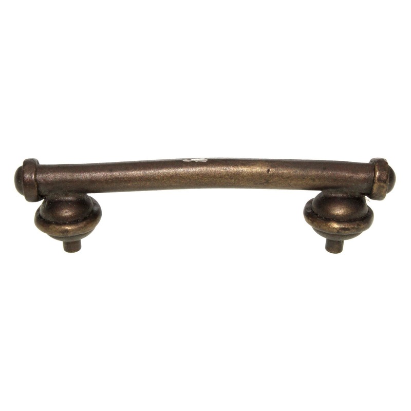 Anne at Home Une Grande Button 3 Ctr. Cabinet Bar Pull Bronze Rubbed 1048-3