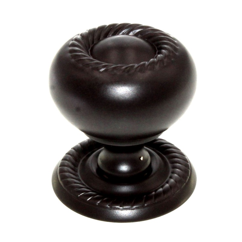 Jeffrey Alexander Rhodes Bronze 1 1/4 Rope Knob with Backplate B6060ORB