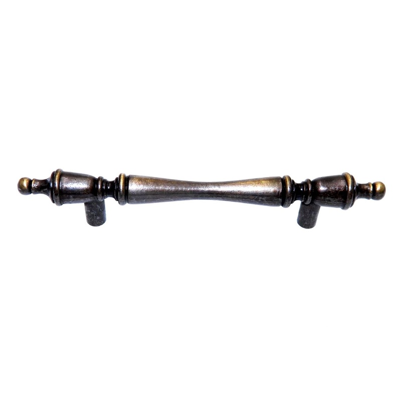 Vintage Amerock Allison Antique Brass 3 Ctr. Cabinet Pull Handle 990ABS