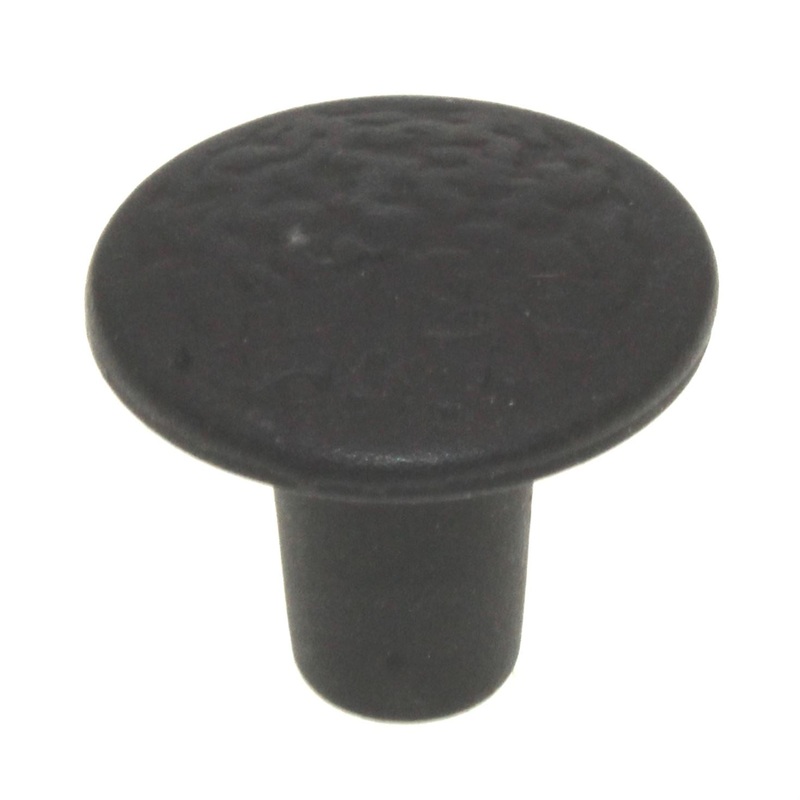 Acorn Manufacturing Rough Small 1 Hammered Cabinet Knob Matte Black RPFBP