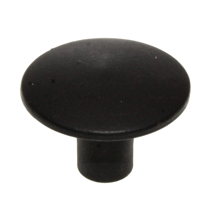 Acorn Manufacturing Smooth Large 1 3/8  Cabinet Knob Matte Black AP2BP