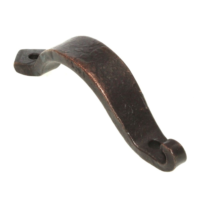 Acorn Mfg Forged Iron Cabinet Curved Pull 2 7/16 Ctr. Oil-Rubbed Bronze IPLQP