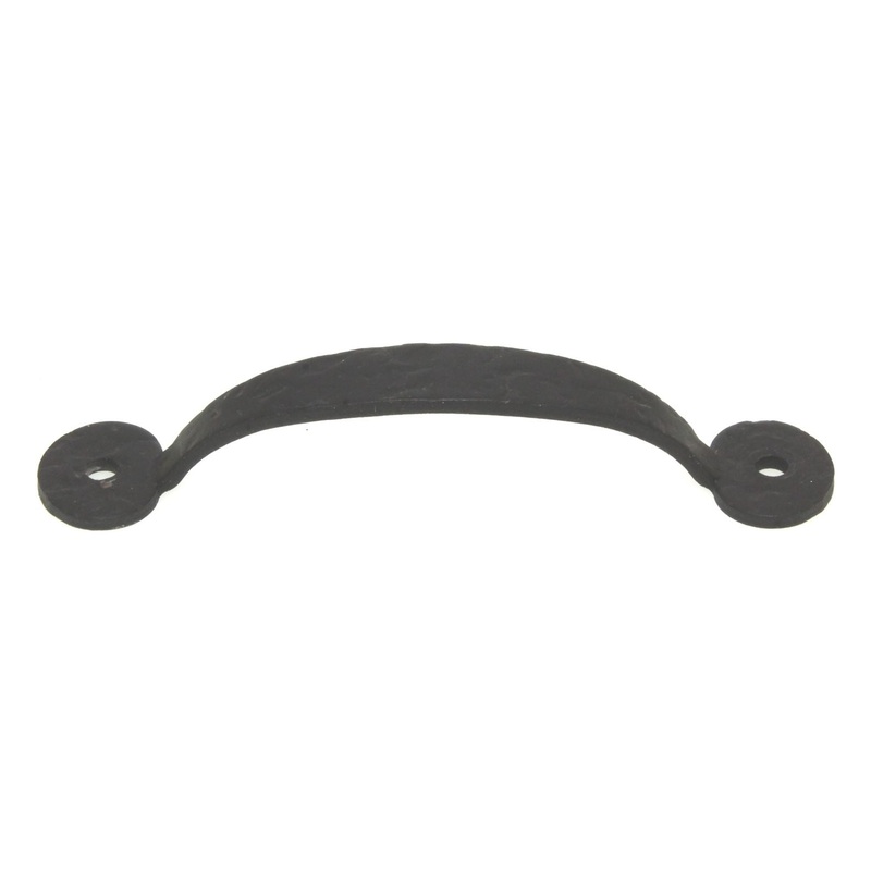 Acorn Mfg Forged Iron Cabinet Double Bean Pull 3 1/2 Ctr. Matte Black RPWBP