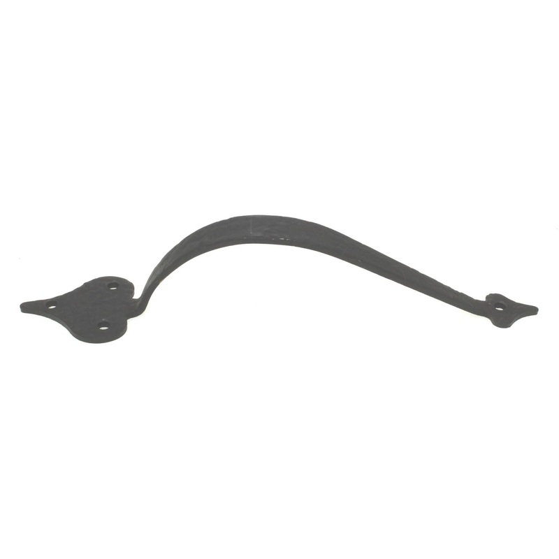 Acorn Mfg Forged Iron Heart Door Pull Light Weight 7 Ctr. Matte Black RPEBP