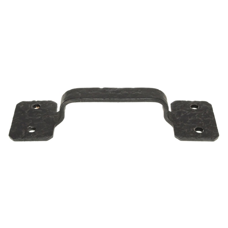 Acorn Mfg Forged Iron Rough Square Pull 4 Ctr. Cabinet Pull Matte Black RP3BP