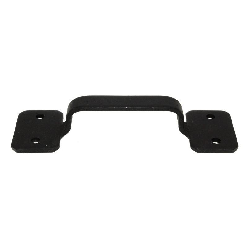 Acorn Mfg Forged Iron Smooth Square Pull 4 Ctr. Cabinet Pull Matte Black APGBP