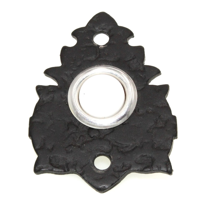 Acorn Mfg Forged Iron Warwick Door Button 2 3/8 Door Bell Matte Black WMKBP
