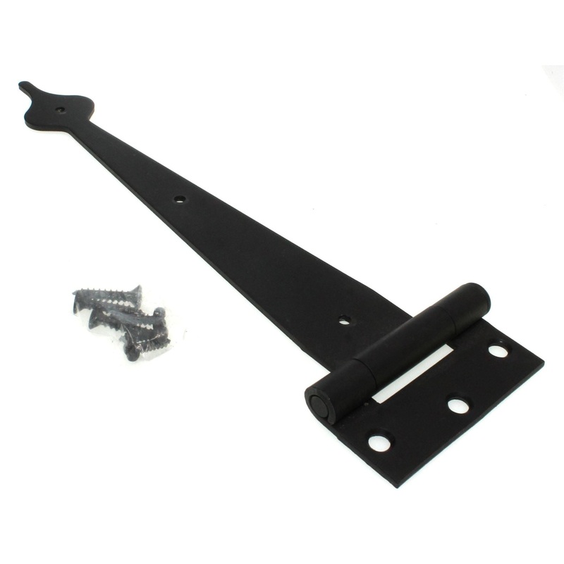 Acorn Mfg Smooth 10 Cabinet Strap Hinge Spear Tip Colonial Black AI5BP