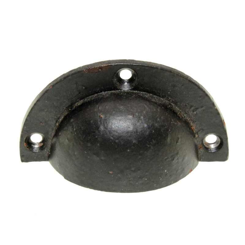 Acorn Mfg Surface Mount Bin Pull 2 1/8 Ctr. Cabinet Cup Pull Matte Black APTBP