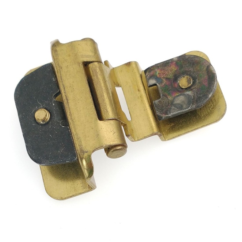 Amerock Double Demountable Cabinet Hinge 3/8 Inset Polished Brass CM8700-3