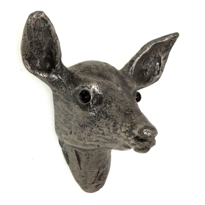 Anne at Home Animals Doe 2 3/4 Deer Cabinet Knob Pewter Matte 412-1
