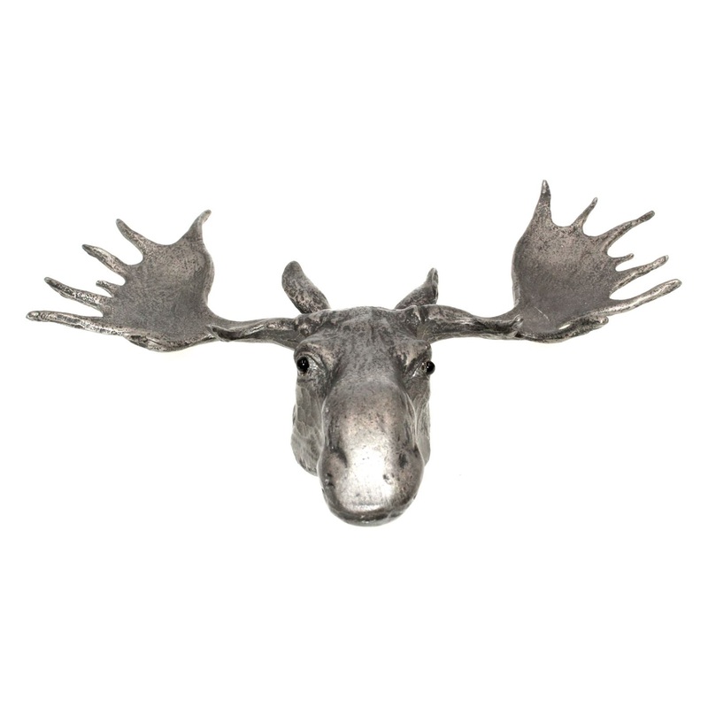 Anne at Home Animals Moose 7 1/2 Cabinet Knob Pewter Matte 081-1