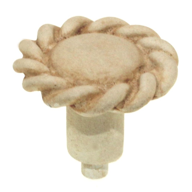 Anne at Home Artisan Roguery 1 1/4 Rope Cabinet Knob Weathered White 1120-17
