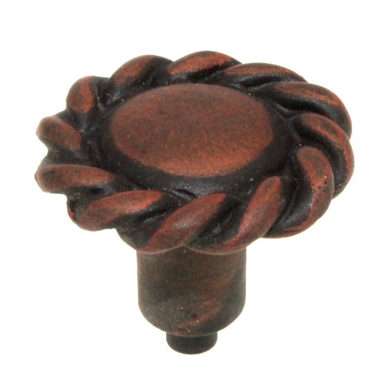 Anne at Home Artisan Roguery Small 1 1/4 Rope Cabinet Knob Iron Red 1120-22