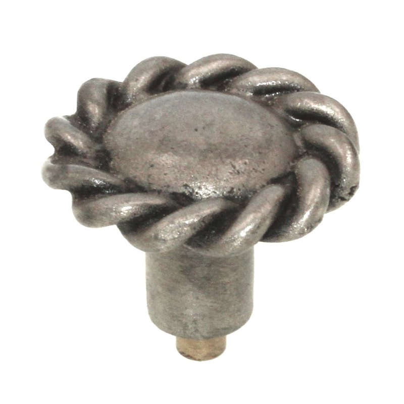 Anne at Home Artisan Roguery Small 1 1/4 Rope Cabinet Knob Satin Pewter 1120-20