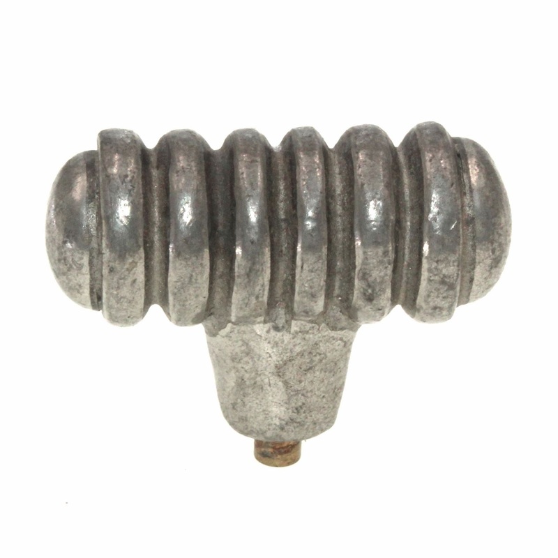 Anne at Home Artisan Round-Off 1 3/4 Large T-Bar Knob Pewter Bright 1093-8
