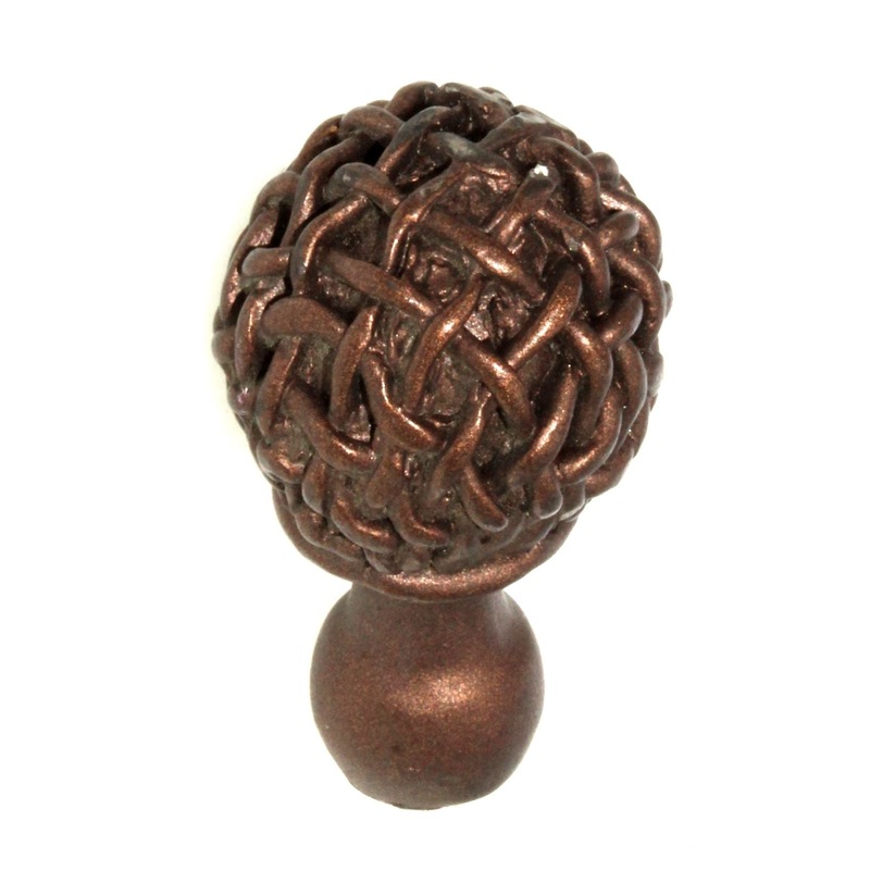 Anne at Home Chamberlain Large 1 1/4 Knob Black with Copper Wash 1001-733