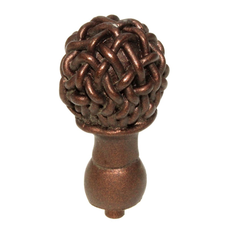 Anne at Home Chamberlain Small 1 Cabinet Knob Black with Copper Wash 1000-733