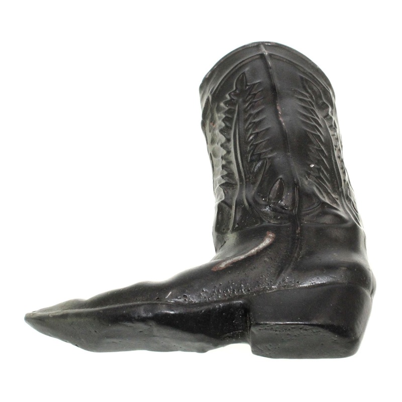 Anne at Home Country Western Boot Left 3 Ctr. Large Cabinet Pull Black 082-7