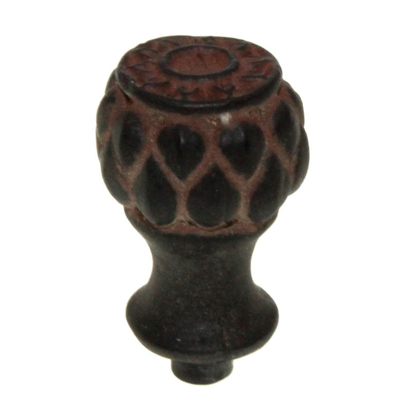 Anne at Home Hardware Corinthia  3/4 Knob Black with Terra Cotta Wash 1133-730