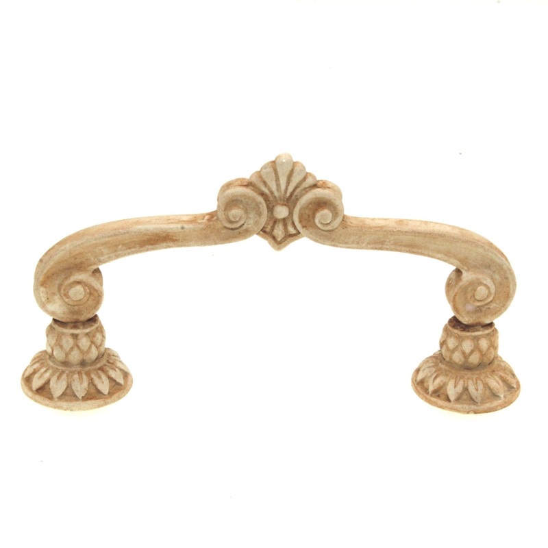Anne at Home Hardware Corinthia 3 Ctr Cabinet Arch Pull Weathered White 1138-17