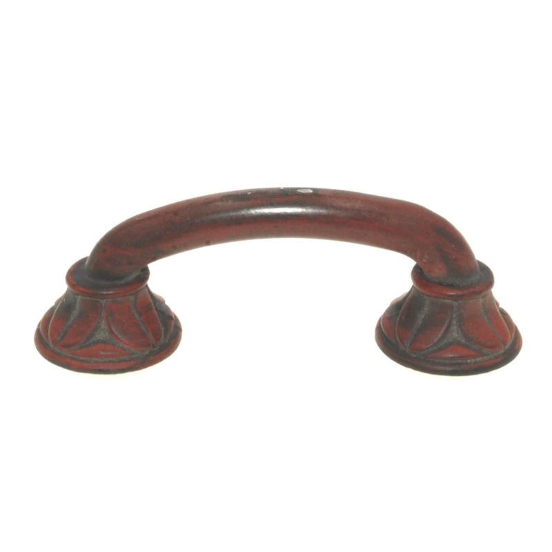 Anne at Home Hardware Pompeii 3 Ctr. Leaf Cabinet Arch Pull Iron Red 1249-22