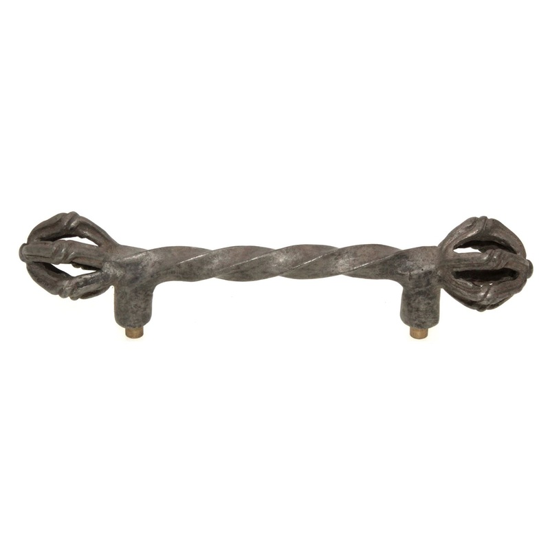 Anne at Home Mai-Oui 3 Ctr Twisted Metal Cabinet Bar Pull Pewter Matte 1022-1