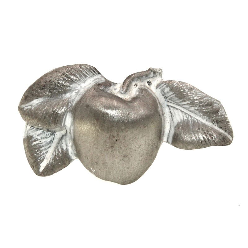 Anne at Home Nature New Apple 2 1/4 Cabinet Knob Pewter with White Wash 714-135