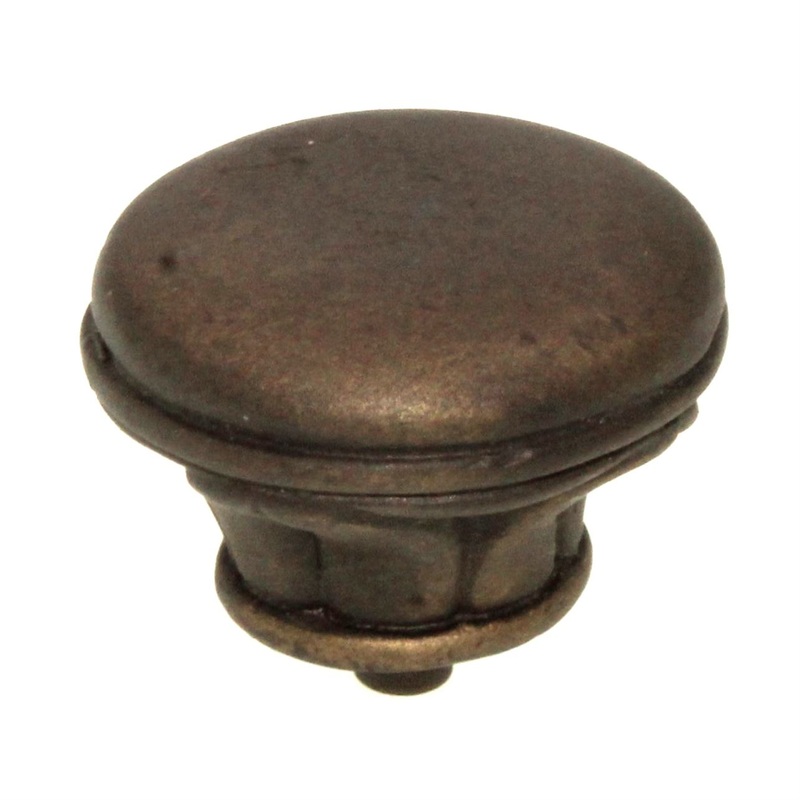 Anne at Home Nature Pompeii Large Plain 1 1/4 Leaf Knob Bronze Rubbed 1245-3