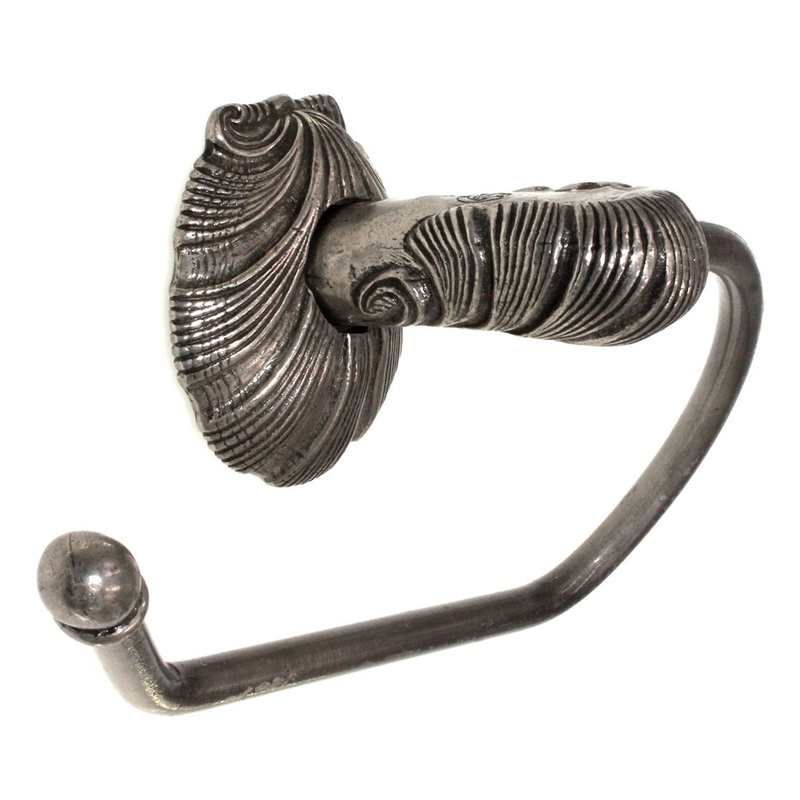 Anne at Home Oceanus Sea Shell Toilet Tissue Paper Holder Pewter Bright 1602-8