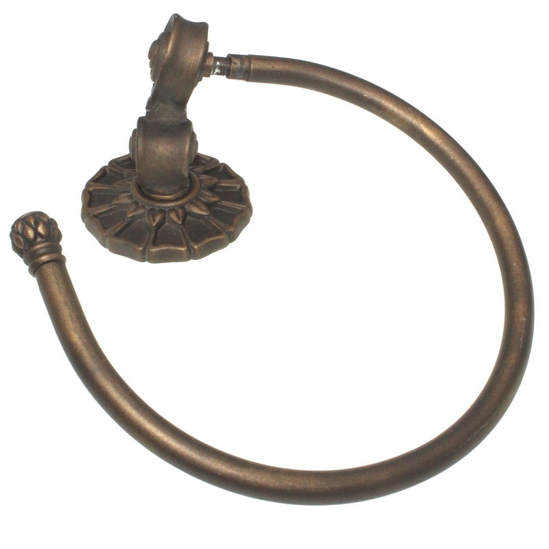 Anne at Home Traditional Corinthia 6 1/2 Bath Towel Ring Bronze Rubbed 1663-3