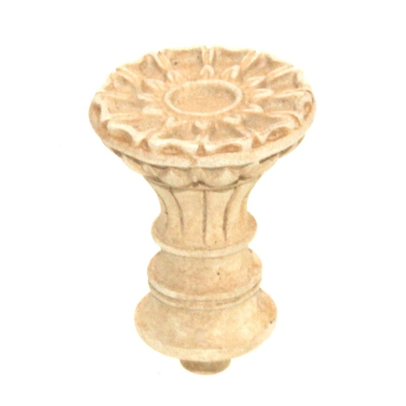 Anne at Home Traditional Corinthia Small 1 Cabinet Knob Weathered White 1135-17