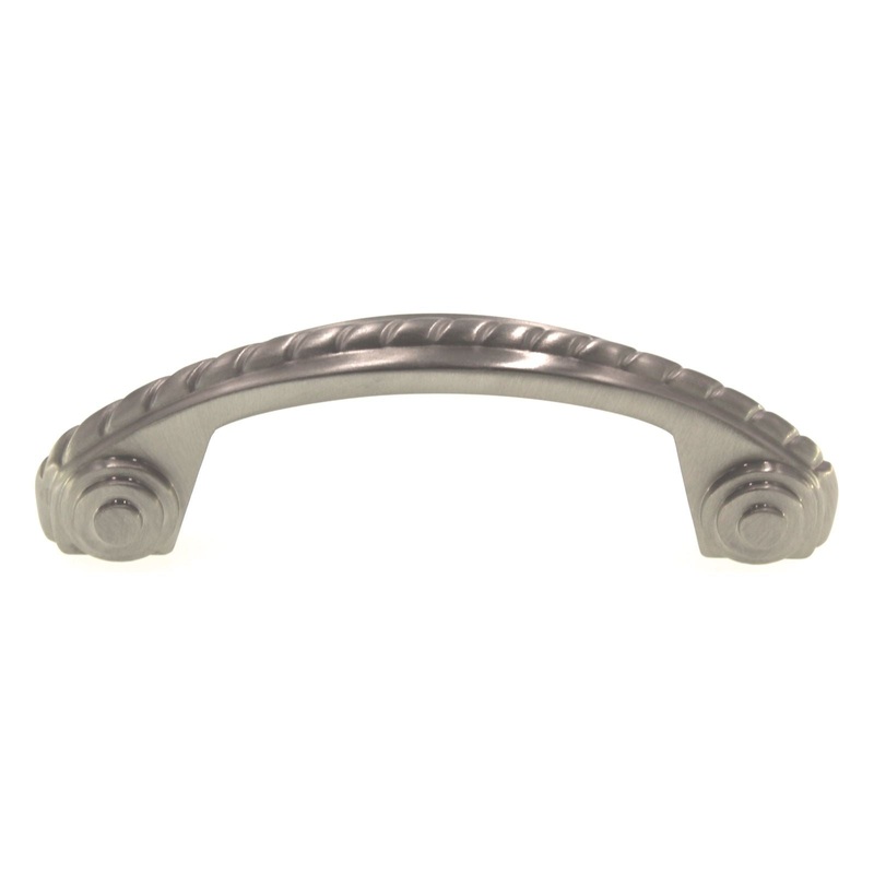 Keeler Annapolis Rope Design Satin Nickel 3 Ctr Solid Brass Cabinet Pull P414