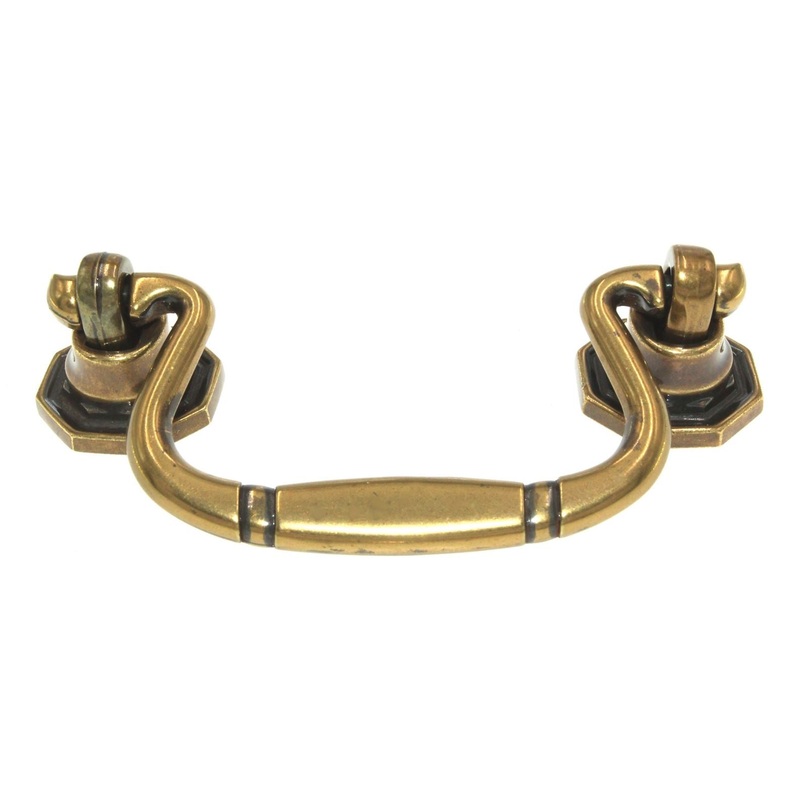 Liberty 2 1/2 (64mm) Ctr. Bail Pull with Rosettes Lancaster Brass P59089-LAN
