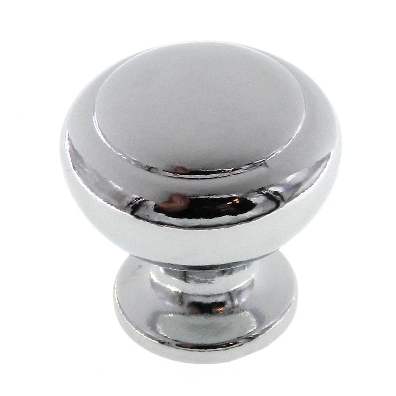 25 Pack Hickory Hardware Eclipse Chrome 1 1/4 Ringed Round Cabinet Knob P548-UB
